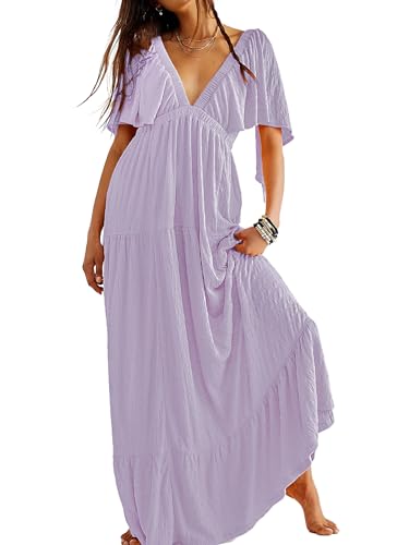 Kikibell Long Dresses for Women Formal Casual Maxi Dress Womens