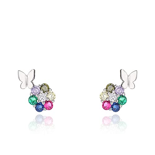 Stsmcl Earrings Female Light Luxury high-Grade Persistent Ear Jewel Silver