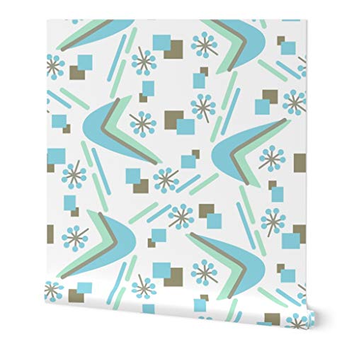 Peel & Stick Wallpaper 6ft x 2ft - Atomic Aqua