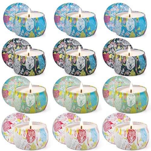 Citronella Candles Outdoor, 12Pack 52.8oz Natural Soy Wax Scented Citronella