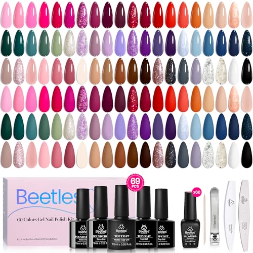 Beetles 60 Colors Gel Nail Polish Set, Summer Gel Polish