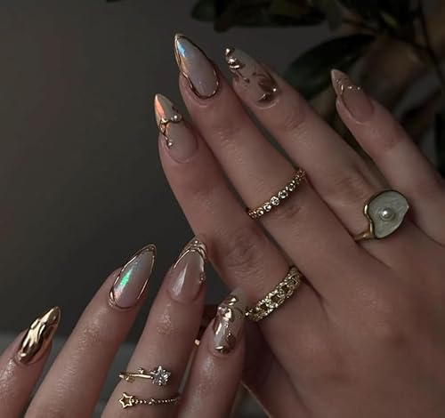 Glam Iridescent Press On Nails | Handmade Gel Nails In