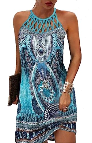 LOVESHOOT Size S Blue Ocean Summer Dresses for Women 2024