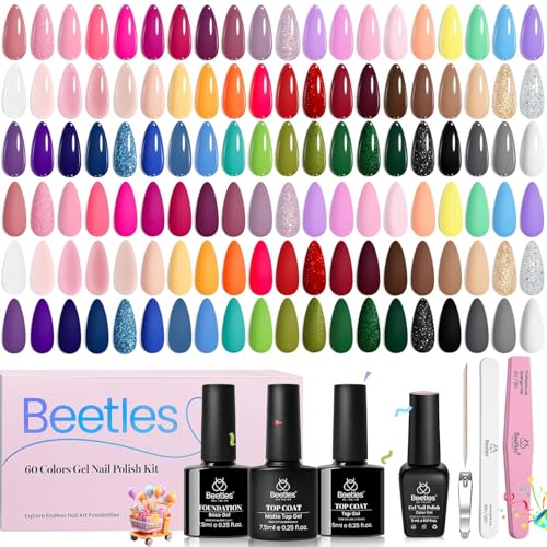 Beetles Gel Nail Polish Set, 70 Pcs 60 Colors Summer