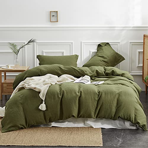 Simple&Opulence 100% Linen Duvet Cover Set 3pcs Basic Style Natural