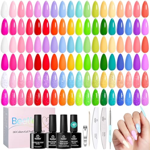 Beetles Summer Gel Nail Polish 36 Colors Neon Rainbow Bright