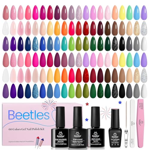Beetles Gel Nail Polish Set, 70 Pcs 60 Colors Summer