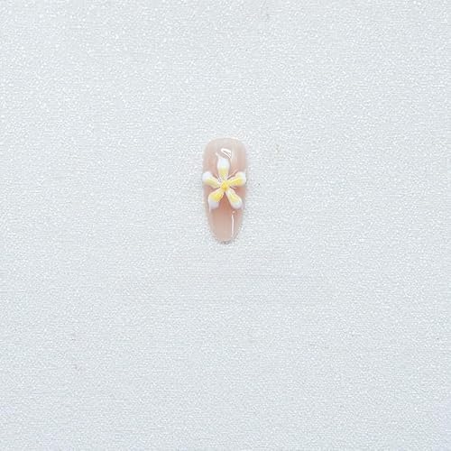 JIDANHUA Handmade Press-on Nails | French Gradient & Floral Carving