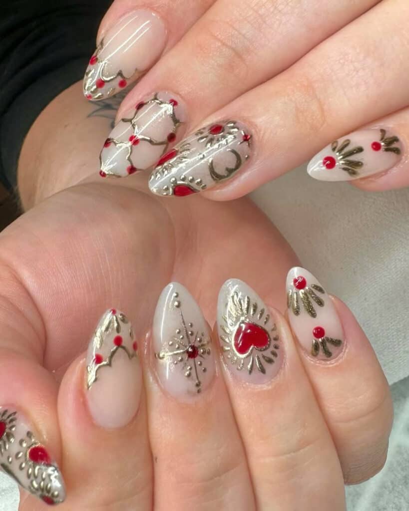 Rococo pattern nail