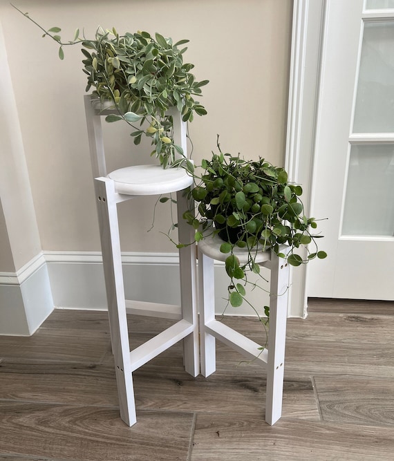 The Trio - 3 Tier Plant Stand - Stained White Color - FREE ...